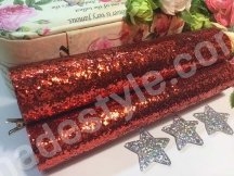 Кожзам с крупным глиттером. Размер 20*30 см