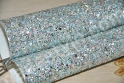 Кожзам с крупным глиттером. Размер 20*30 см