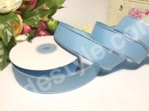 репсовая лента с серебряным люрексом двухсторонняя